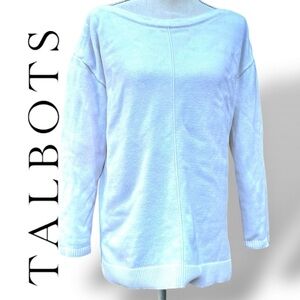 Talbots SWEATER Long Sleeve Boat Neck Pullover Womens Size Large